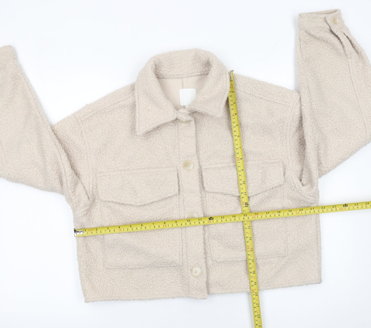 Womens UK Size 12 H&M Beige Basic Jacket