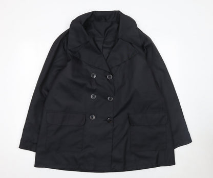 Dorothy Perkins Women’s Black Polyester Pea Coat Size 10