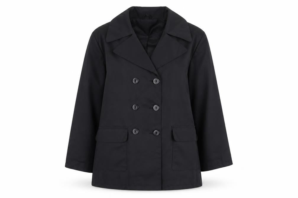 Dorothy Perkins Women’s Black Polyester Pea Coat Size 10