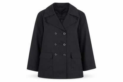 Dorothy Perkins Women’s Black Polyester Pea Coat Size 10