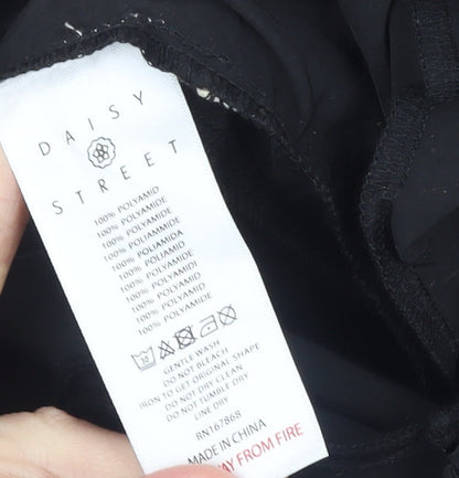 Womens UK Size 12 Daisy Street Regular Fit Cargo Black Trousers