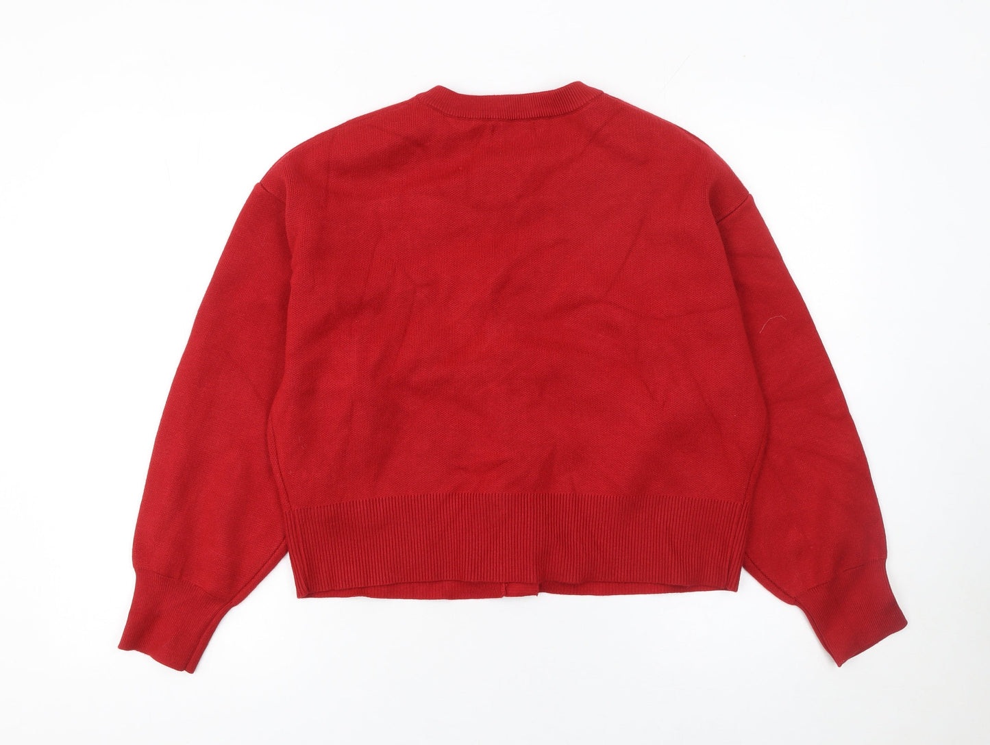 Womens UK Size M Gallery Red Cardigan Jumper