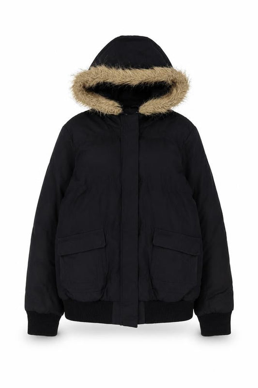 Womens UK Size 14 Dorothy Perkins Black Puffer Jacket
