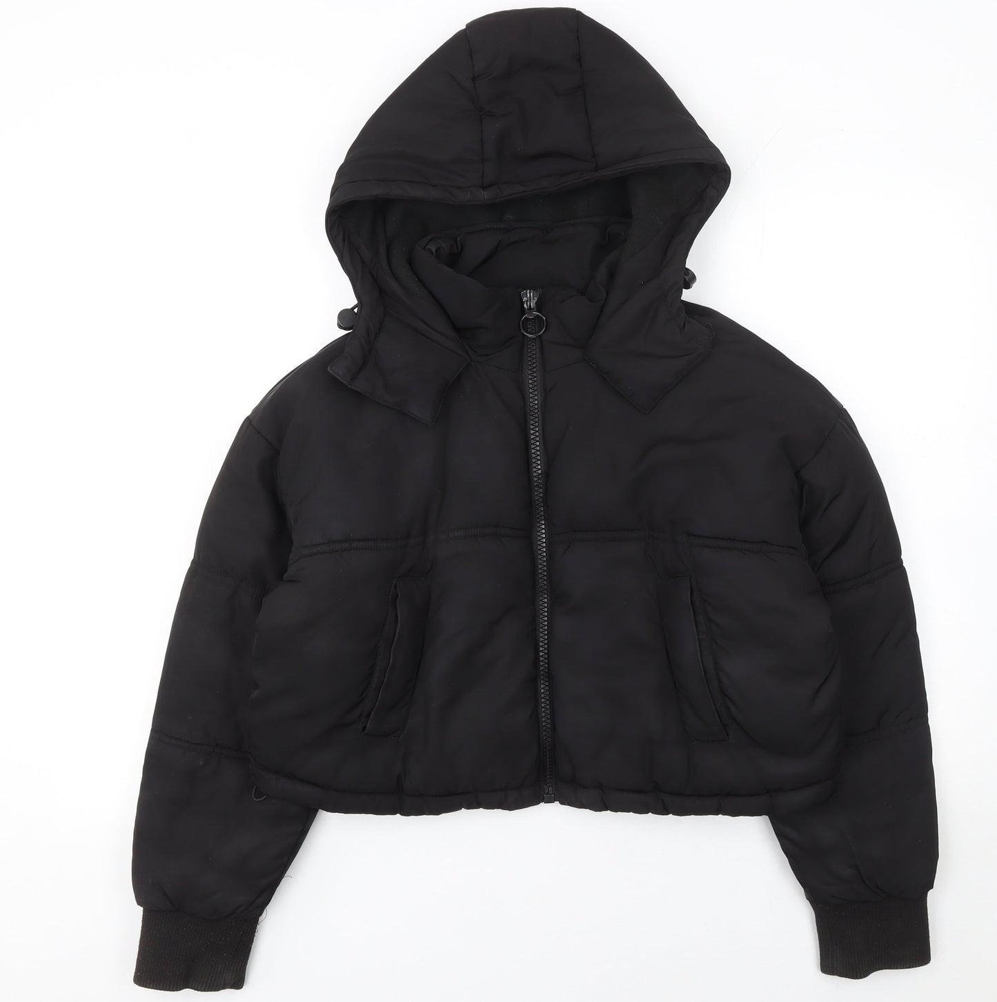 Womens UK Size 6 Topshop Black Puffer Jacket