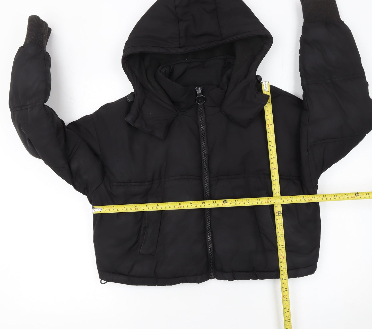 Womens UK Size 6 Topshop Black Puffer Jacket