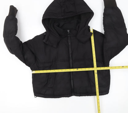 Womens UK Size 6 Topshop Black Puffer Jacket