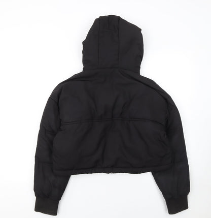 Womens UK Size 6 Topshop Black Puffer Jacket