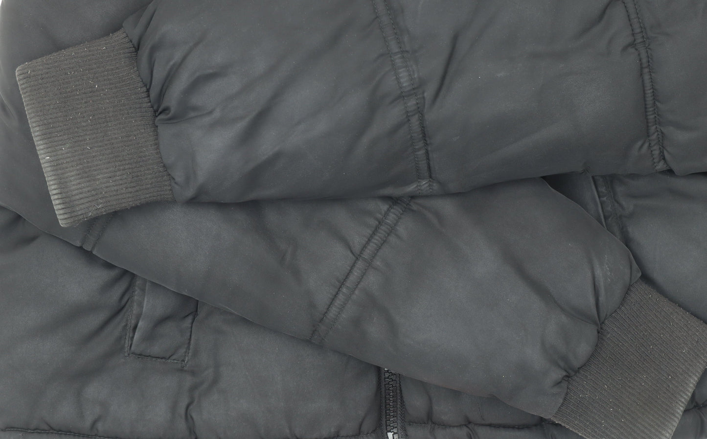 Womens UK Size 6 Topshop Black Puffer Jacket
