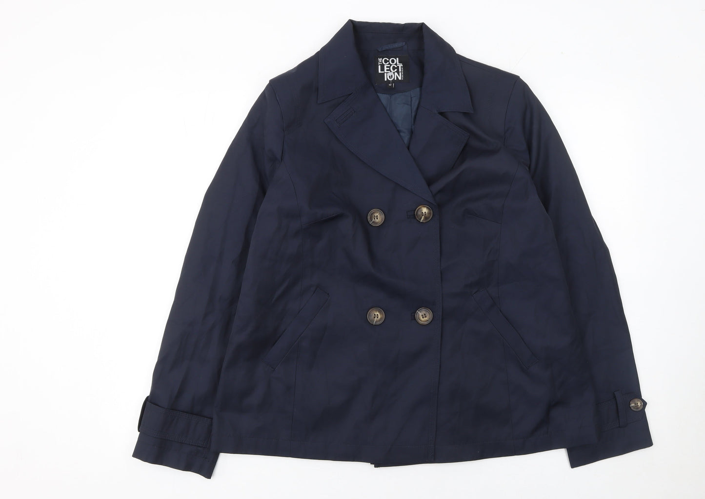 Womens UK Size 12 Debenhams Collection Blue Pea Coat