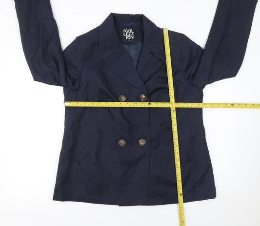 Womens UK Size 12 Debenhams Collection Blue Pea Coat