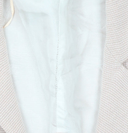 Womens UK Size S Zara Basic Regular Beige Blazer