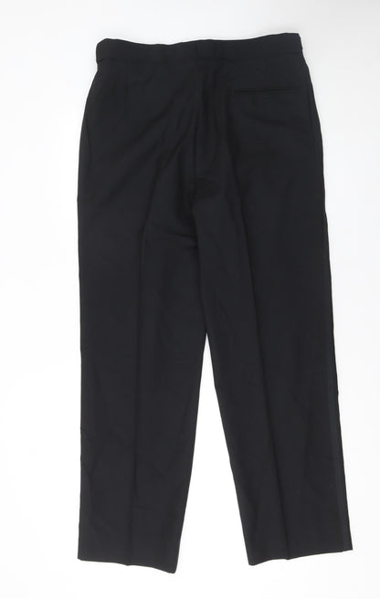 Mens UK Size 36 in Drescott Regular Fit Dress Pants Black Trousers