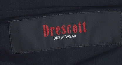 Mens UK Size 36 in Drescott Regular Fit Dress Pants Black Trousers