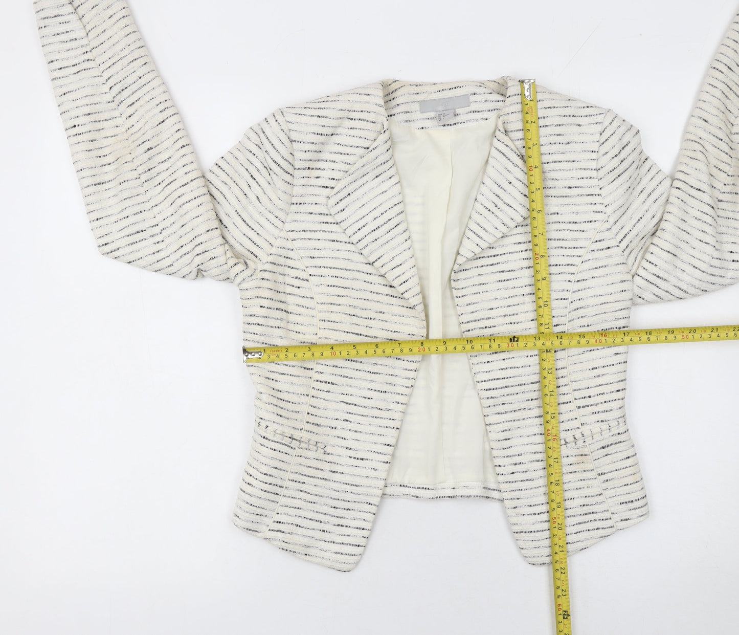 Womens UK Size 8 H&M Regular Ivory Blazer