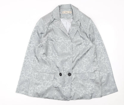 Womens UK Size L K.Zell Regular Silver Blazer