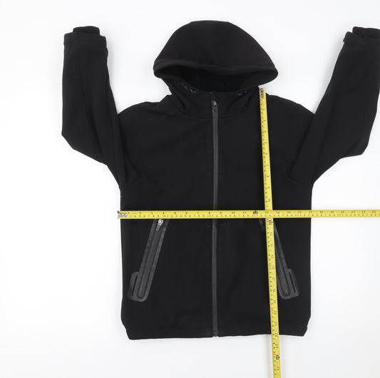 Nutmeg Boys Black 8-9 Years Hooded Soft Shell Waterproof Jacket