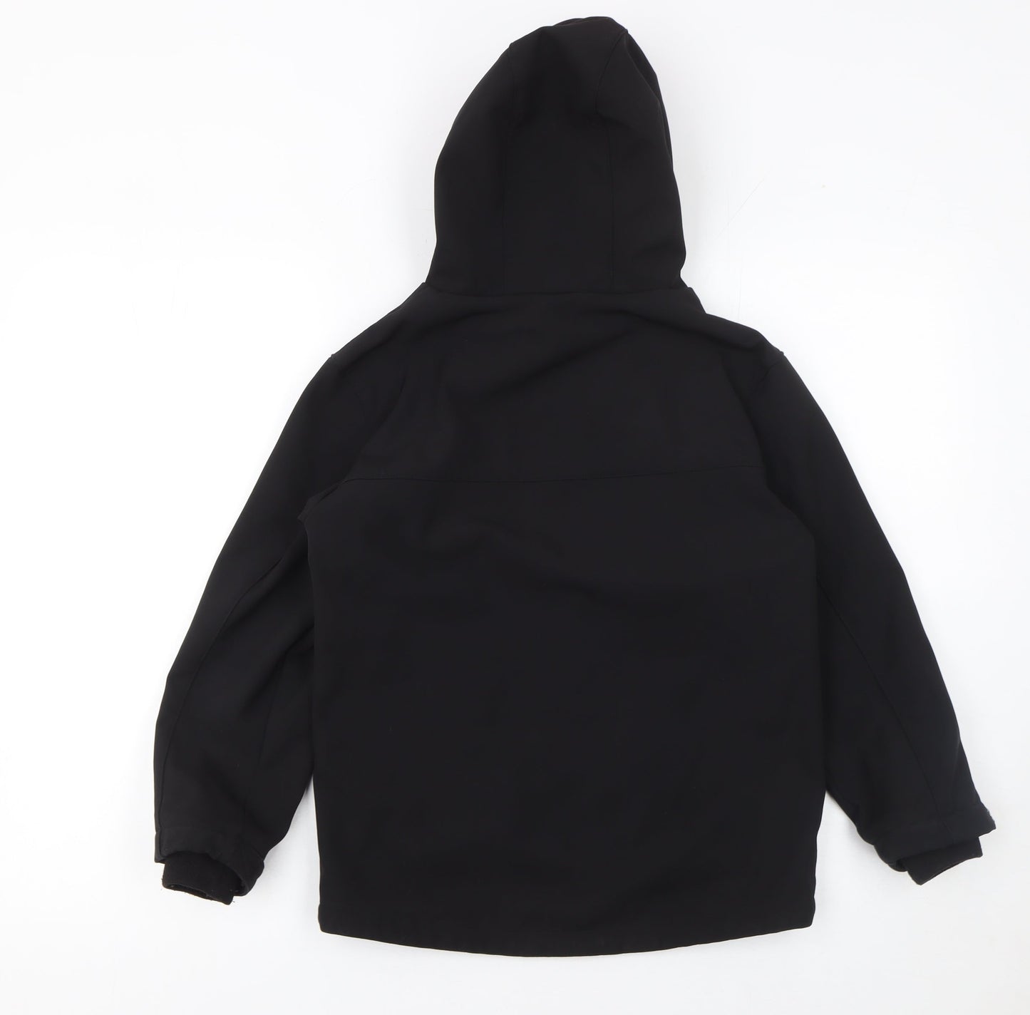 Nutmeg Boys Black 8-9 Years Hooded Soft Shell Waterproof Jacket