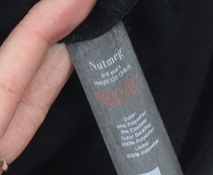 Nutmeg Boys Black 8-9 Years Hooded Soft Shell Waterproof Jacket