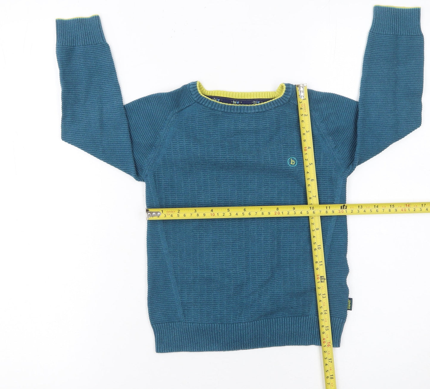 Boys UK Size 4-5 Years Baker by Ted Baker Blue Pullover Jumper