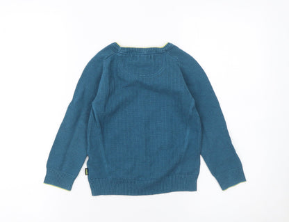 Boys UK Size 4-5 Years Baker by Ted Baker Blue Pullover Jumper
