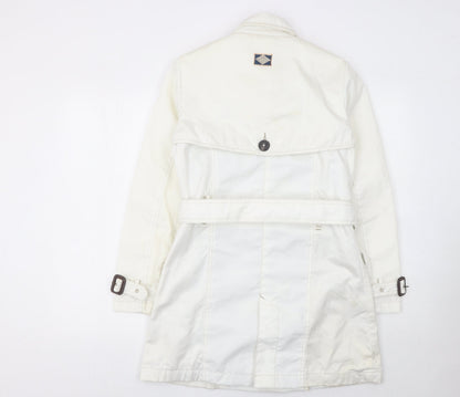 Womens UK Size One Size Quba & Co White Trench Coat