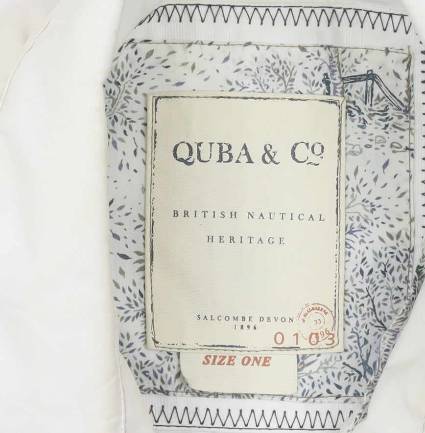 Womens UK Size One Size Quba & Co White Trench Coat