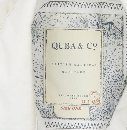 Womens UK Size One Size Quba & Co White Trench Coat