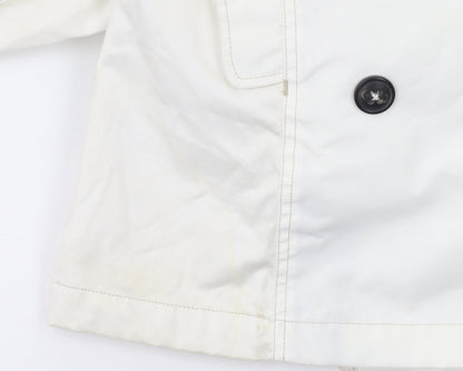 Womens UK Size One Size Quba & Co White Trench Coat