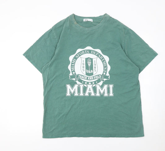Mens UK Size M Ally Green  T-Shirt