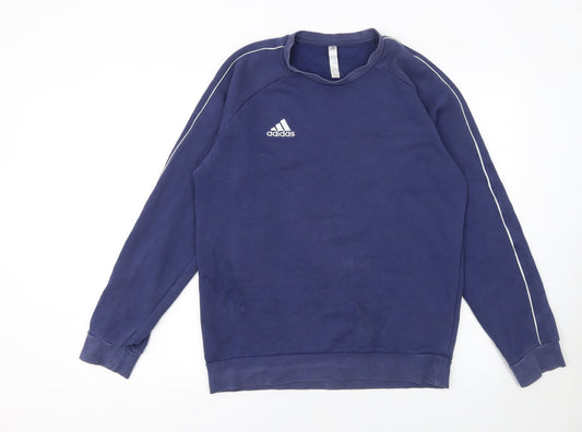 Mens UK Size M adidas Blue Pullover Sweatshirt