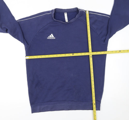 Mens UK Size M adidas Blue Pullover Sweatshirt