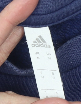 Mens UK Size M adidas Blue Pullover Sweatshirt