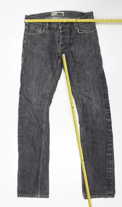 Mens UK Size L Topman Slim Fit Skinny Grey Jeans