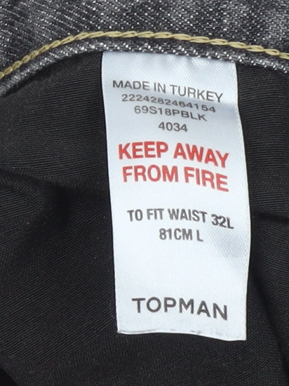 Mens UK Size L Topman Slim Fit Skinny Grey Jeans
