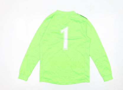 Umbro Boys Green Football Goalkeeper Jersey Top Size 146 Long Sleeve