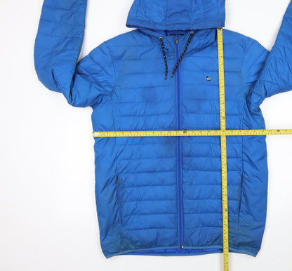 Mens UK Size L Quiksilver Blue Puffer Jacket
