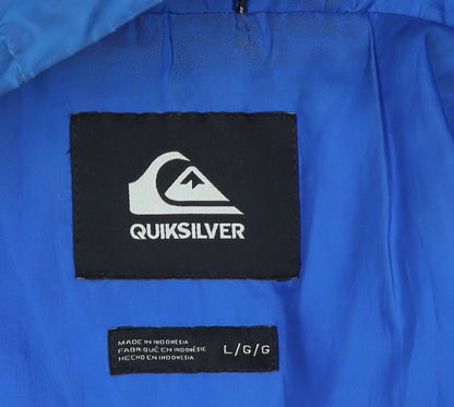 Mens UK Size L Quiksilver Blue Puffer Jacket