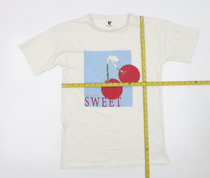 Girls UK Size 15 Years Very Ivory Basic T-Shirt