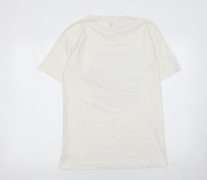 Girls UK Size 15 Years Very Ivory Basic T-Shirt