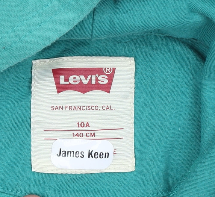 Boys UK Size 9-10 Years Levi's Green Pullover Hoodie