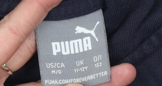 Boys UK Size 11-12 Years PUMA Blue Full Zip Hoodie