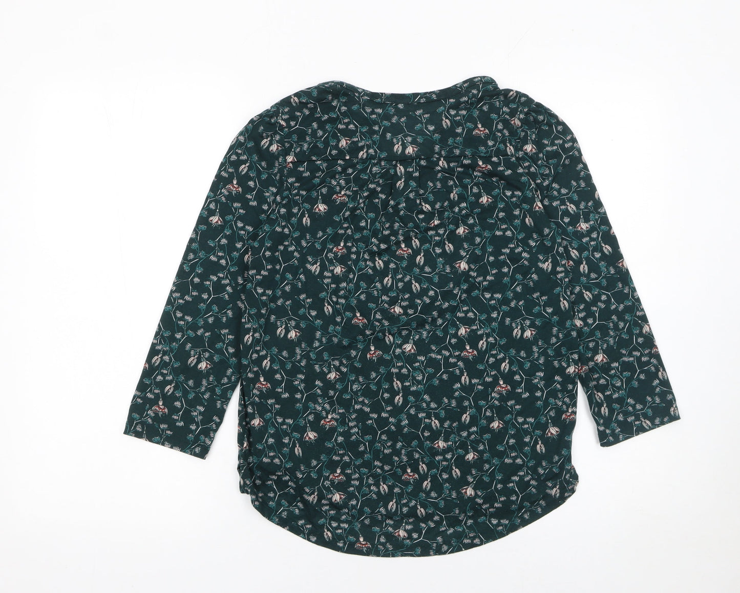 Womens UK Size XS H&M Green Tunic Blouse