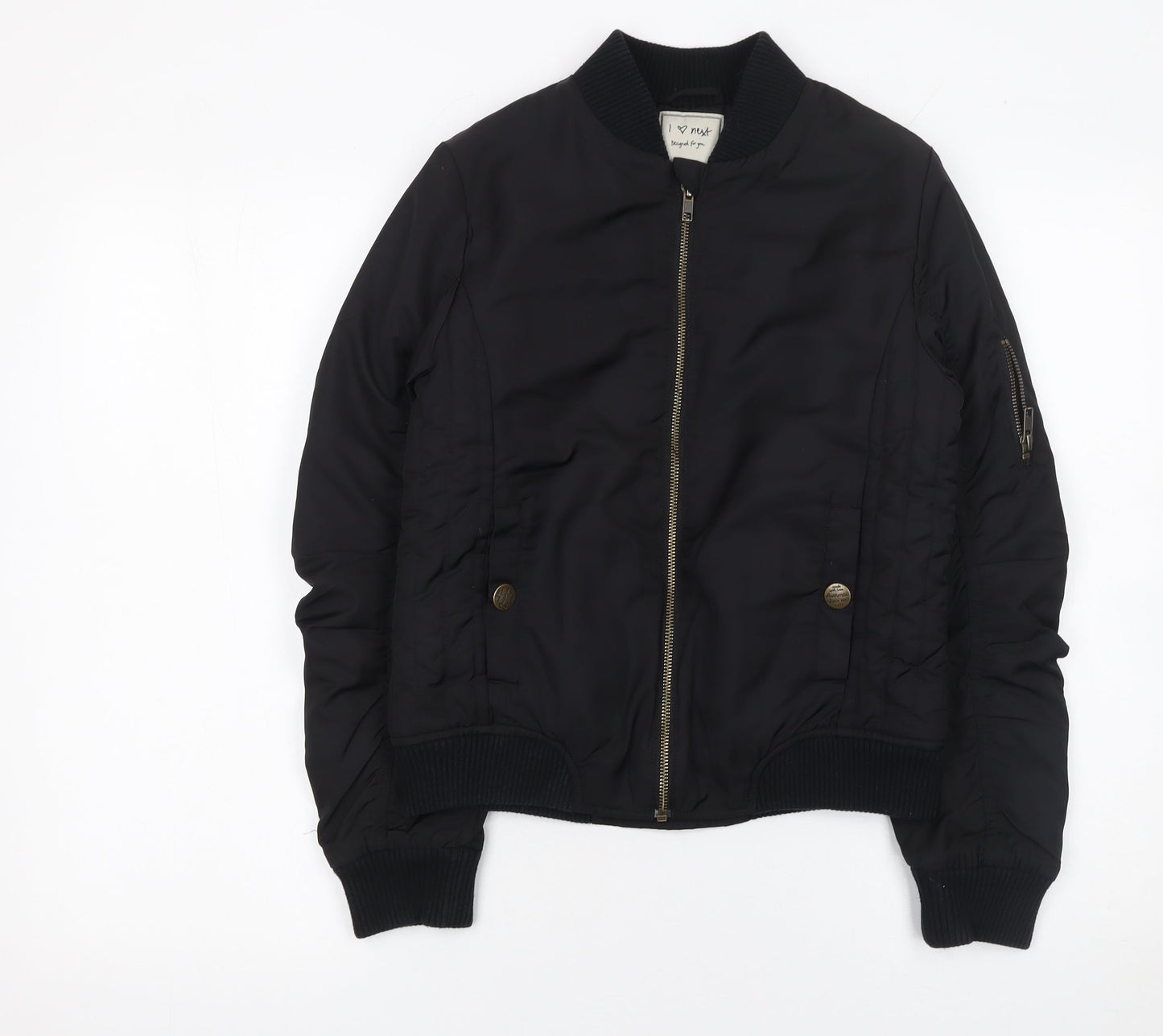 Girls UK Size 12 Years NEXT Black Bomber Jacket
