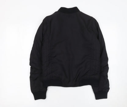 Girls UK Size 12 Years NEXT Black Bomber Jacket