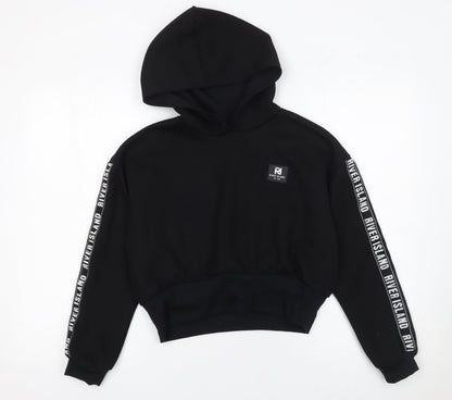 Girls UK Size 11-12 Years River Island Black Pullover Hoodie