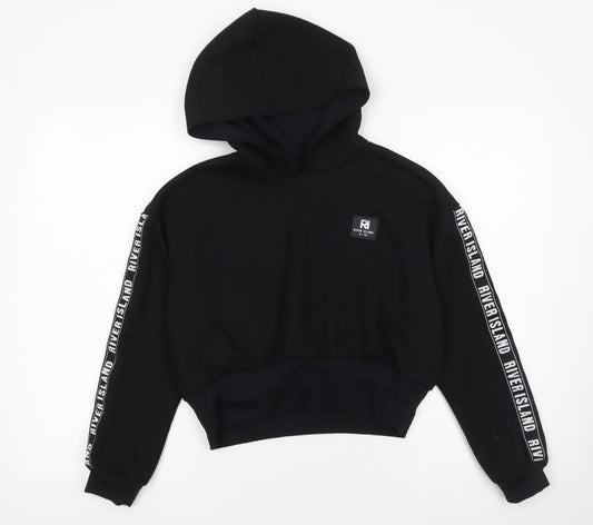 Girls UK Size 11-12 Years River Island Black Pullover Hoodie