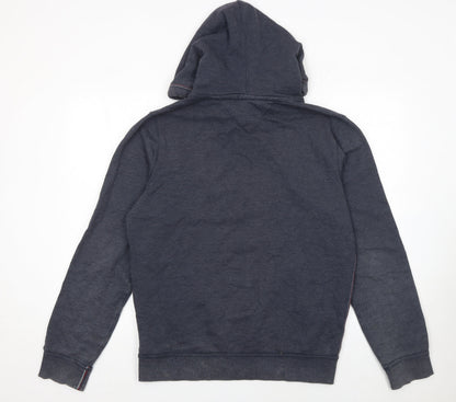 Mens UK Size L Hilfiger Denim Blue Pullover Hoodie