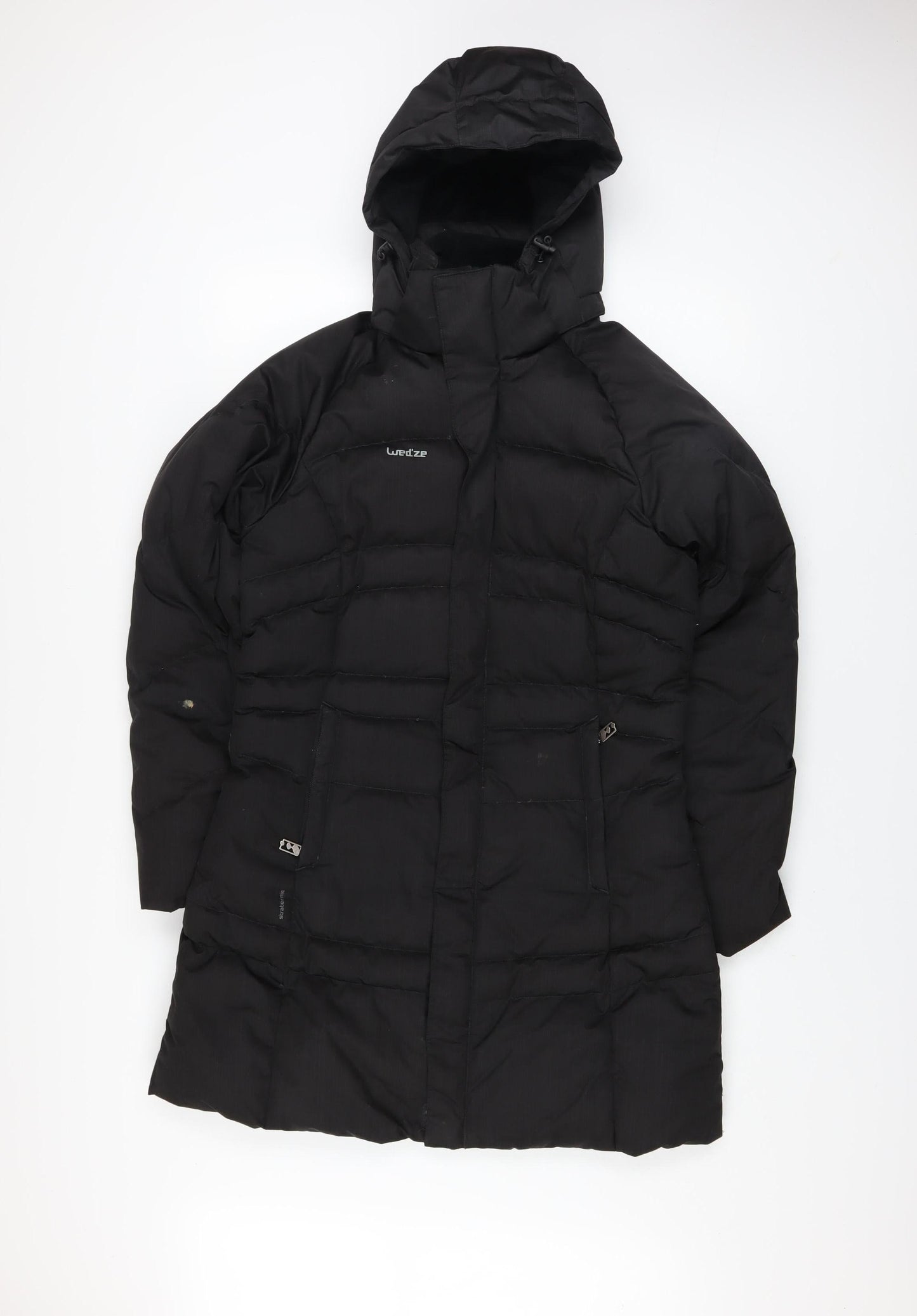 Womens UK Size XS Wedze Black Puffer Jacket