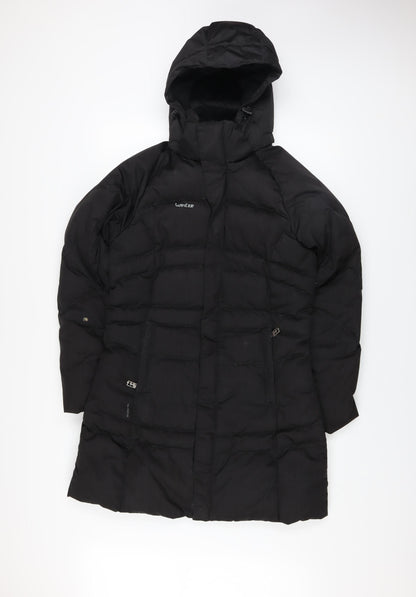 Womens UK Size XS Wedze Black Puffer Jacket