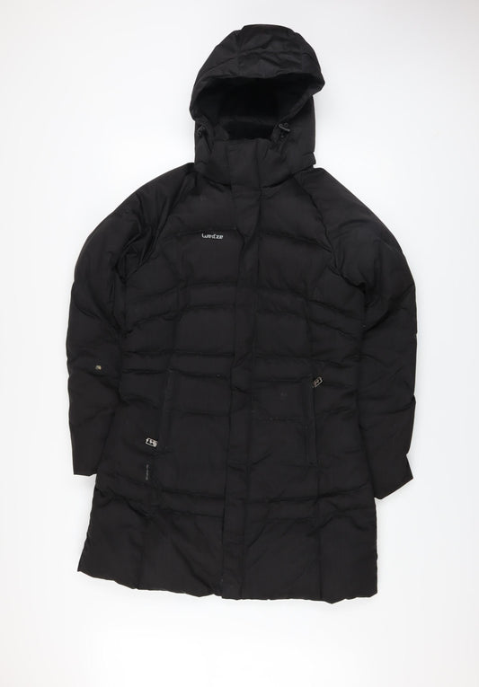 Womens UK Size XS Wedze Black Puffer Jacket